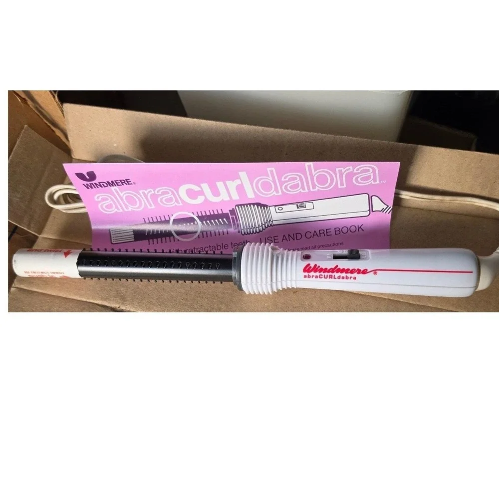 Windmere abraCURLdabra Vintage Retractable Teeth Curling Wand‎ Hair Styler White